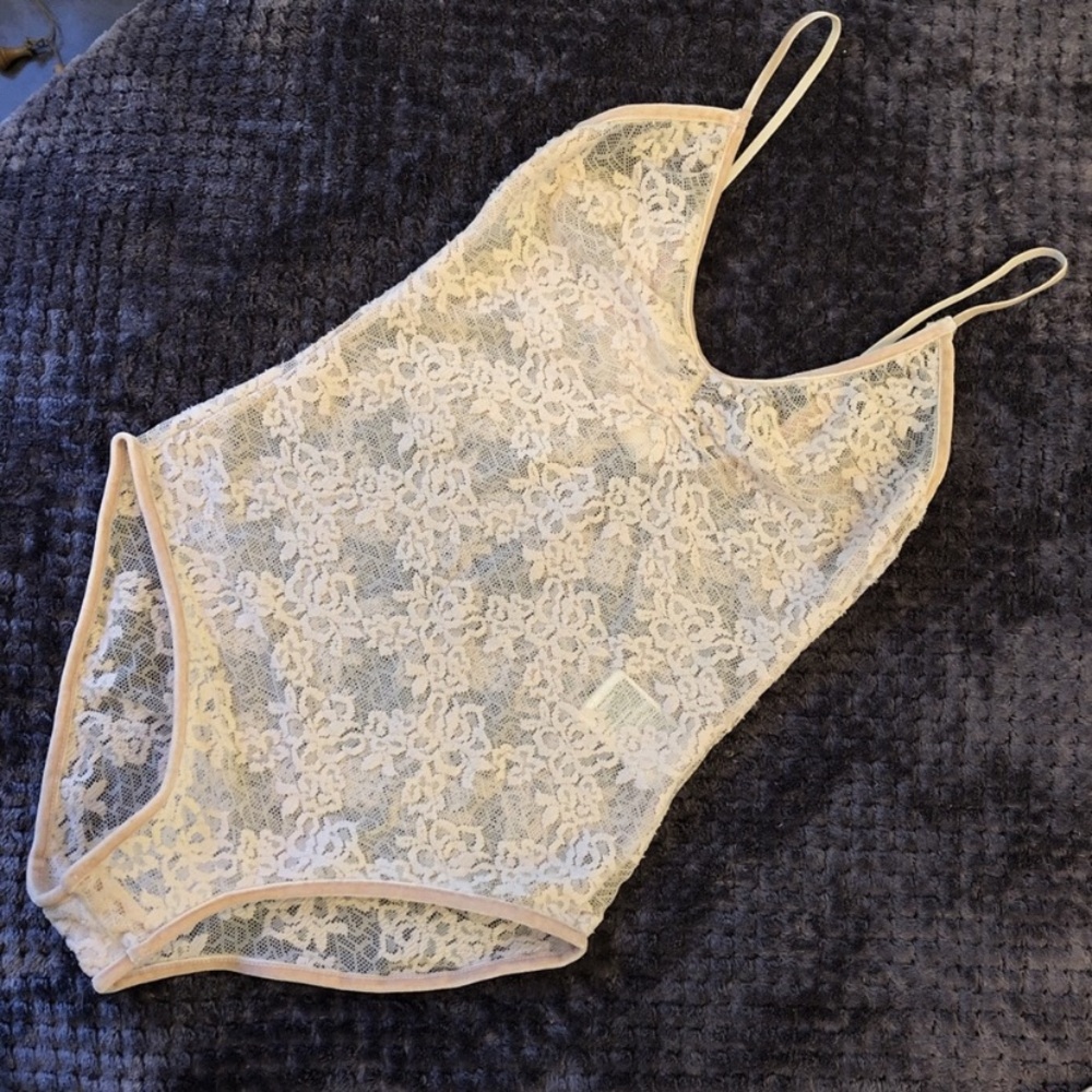 soft pink h&m lingerie lace one piece